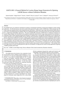 ALICE-LRI: A General Method for Lossless Range Image Generation for Spinning LiDAR Sensors without Calibration Metadata