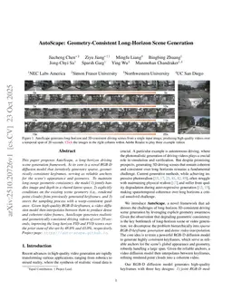 AutoScape: Geometry-Consistent Long-Horizon Scene Generation