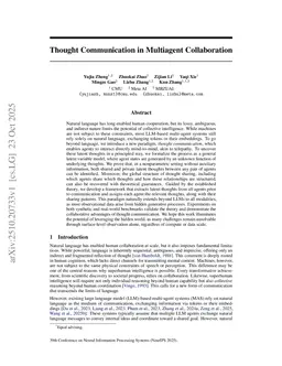 Thought Communication in Multiagent Collaboration