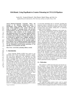 RAGRank: Using PageRank to Counter Poisoning in CTI LLM Pipelines