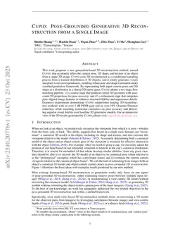 CUPID: Generative 3D Reconstruction via Joint Object and Pose Modeling