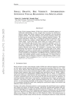 Small Drafts, Big Verdict: Information-Intensive Visual Reasoning via Speculation