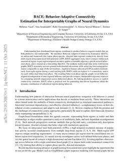 BACE: Behavior-Adaptive Connectivity Estimation for Interpretable Graphs of Neural Dynamics