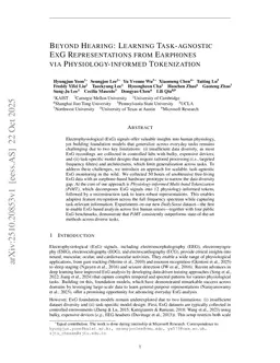 Beyond Hearing: Learning Task-agnostic ExG Representations from Earphones via Physiology-informed Tokenization