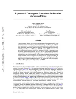 Exponential Convergence Guarantees for Iterative Markovian Fitting