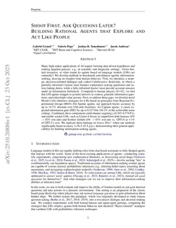 Shoot First, Ask Questions Later? Building Rational Agents that Explore and Act Like People
