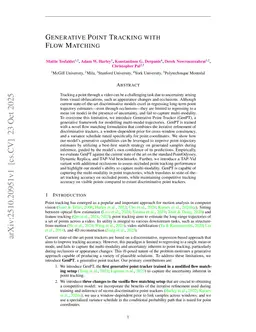 Generative Point Tracking with Flow Matching