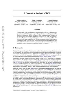 A Geometric Analysis of PCA
