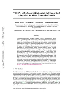 VESSA: Video-based objEct-centric Self-Supervised Adaptation for Visual Foundation Models