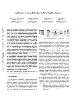 Can Current Detectors Catch Face-to-Voice Deepfake Attacks?