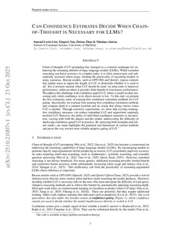 Can Confidence Estimates Decide When Chain-of-Thought Is Necessary for LLMs?