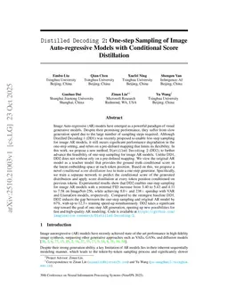 Distilled Decoding 2: One-step Sampling of Image Auto-regressive Models with Conditional Score Distillation