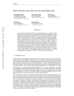 Soft Instruction De-escalation Defense