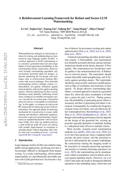 A Reinforcement Learning Framework for Robust and Secure LLM Watermarking