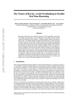 The Virtues of Brevity: Avoid Overthinking in Parallel Test-Time Reasoning