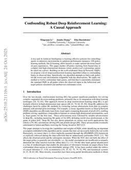 Confounding Robust Deep Reinforcement Learning: A Causal Approach