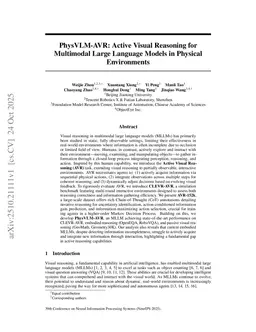 PhysVLM-AVR: Active Visual Reasoning for Multimodal Large Language Models in Physical Environments