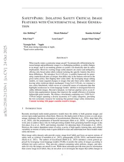 SafetyPairs: Isolating Safety Critical Image Features with Counterfactual Image Generation