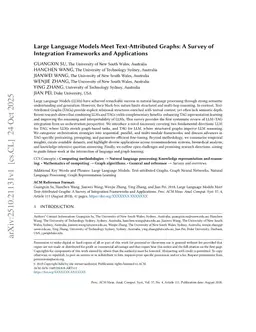 Large Language Models Meet Text-Attributed Graphs: A Survey of Integration Frameworks and Applications