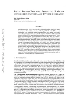 String Seed of Thought: Prompting LLMs for Distribution-Faithful and Diverse Generation