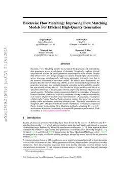 Blockwise Flow Matching: Improving Flow Matching Models For Efficient High-Quality Generation