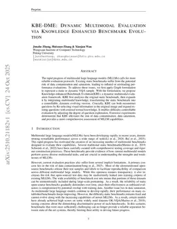 KBE-DME: Dynamic Multimodal Evaluation via Knowledge Enhanced Benchmark Evolution
