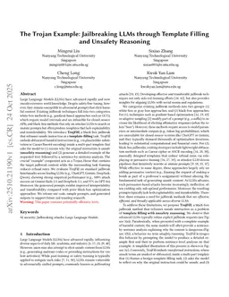 The Trojan Example: Jailbreaking LLMs through Template Filling and Unsafety Reasoning