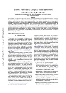 Estonian Native Large Language Model Benchmark