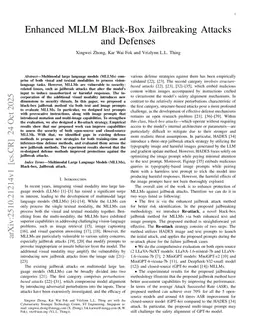 Enhanced MLLM Black-Box Jailbreaking Attacks and Defenses