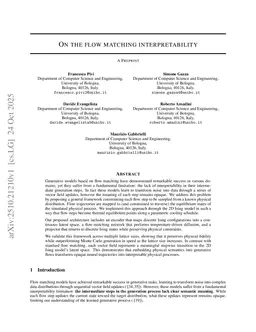 On the flow matching interpretability
