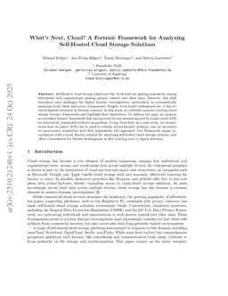 What's Next, Cloud? A Forensic Framework for Analyzing Self-Hosted Cloud Storage Solutions