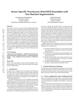 Sensor-Specific Transformer (PatchTST) Ensembles with Test-Matched Augmentation