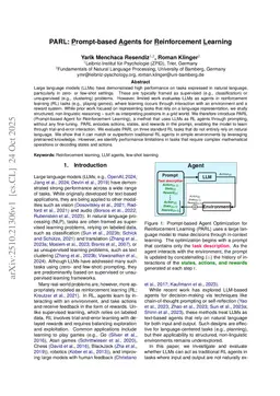 PARL: Prompt-based Agents for Reinforcement Learning