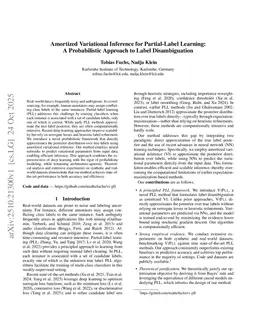 Amortized Variational Inference for Partial-Label Learning: A Probabilistic Approach to Label Disambiguation