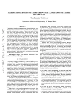 SCORENF: Score-based Normalizing Flows for Sampling Unnormalized distributions