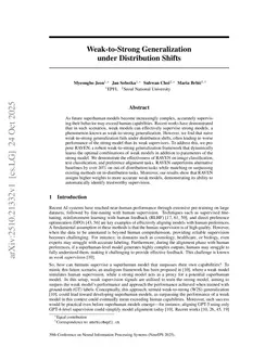 Weak-to-Strong Generalization under Distribution Shifts