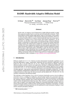 BADiff: Bandwidth Adaptive Diffusion Model