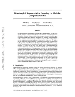 Disentangled Representation Learning via Modular Compositional Bias