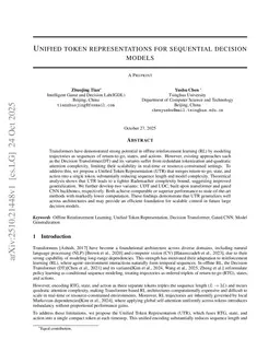 Unified token representations for sequential decision models