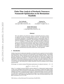 Finite-Time Analysis of Stochastic Nonconvex Nonsmooth Optimization on the Riemannian Manifolds