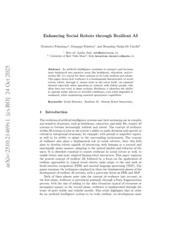 Enhancing Social Robots through Resilient AI