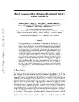 Risk Management for Mitigating Benchmark Failure Modes: BenchRisk