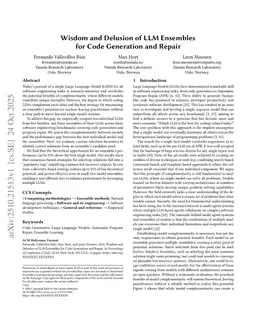 Wisdom and Delusion of LLM Ensembles for Code Generation and Repair