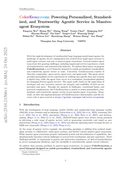 ColorEcosystem: Powering Personalized, Standardized, and Trustworthy Agentic Service in massive-agent Ecosystem