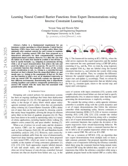 Learning Neural Control Barrier Functions from Expert Demonstrations using Inverse Constraint Learning