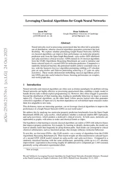 Leveraging Classical Algorithms for Graph Neural Networks