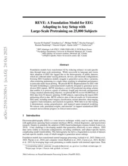 REVE: A Foundation Model for EEG -- Adapting to Any Setup with Large-Scale Pretraining on 25,000 Subjects