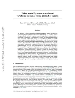 Fisher meets Feynman: score-based variational inference with a product of experts