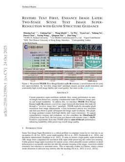 Restore Text First, Enhance Image Later: Two-Stage Scene Text Image Super-Resolution with Glyph Structure Guidance