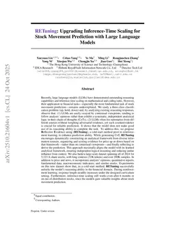 RETuning: Upgrading Inference-Time Scaling for Stock Movement Prediction with Large Language Models
